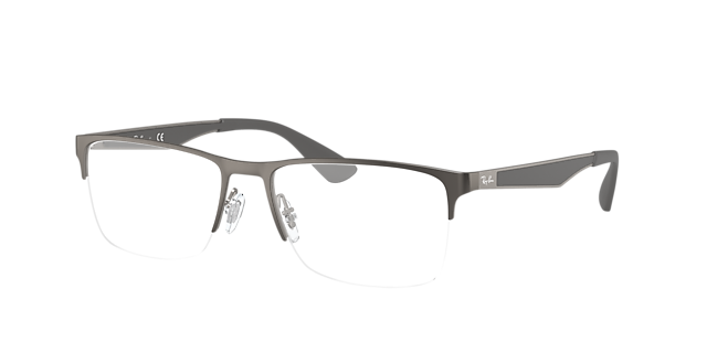 RB6335 Staalgrijs MetaalEyeglass Frames van B24, Hoekweergave