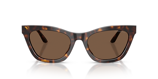 EA4259U Glanzend Havana AcetaatSunglass Frames van B24, Vooraanzicht