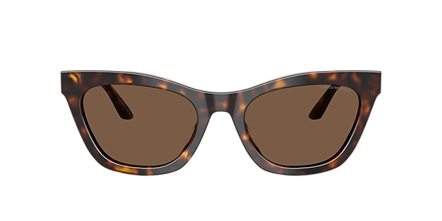EA4259U Glanzend Havana AcetaatSunglass Frames van B24, met getinte lenzen