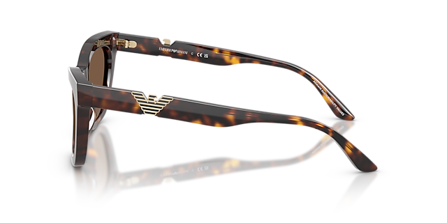 EA4259U Glanzend Havana AcetaatSunglass Frames van B24, Zijaanzicht