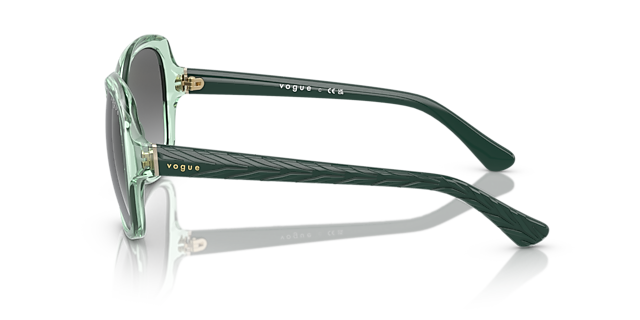 VO2871S Transparant groen KunststofSunglass Frames van B24, Zijaanzicht