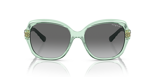 VO2871S Transparant groen KunststofSunglass Frames van B24, Vooraanzicht