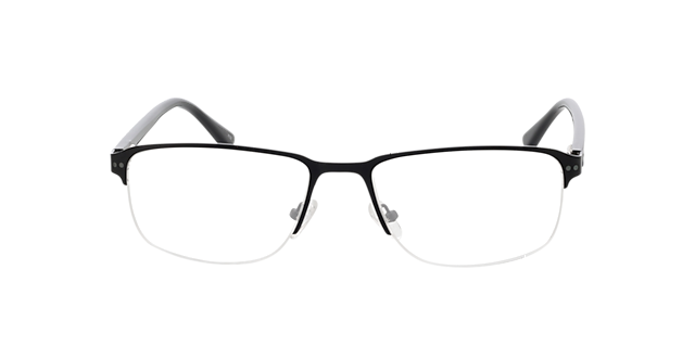 Frisco Mattschwarz MetallEyeglass Frames von B24, Vorderansicht