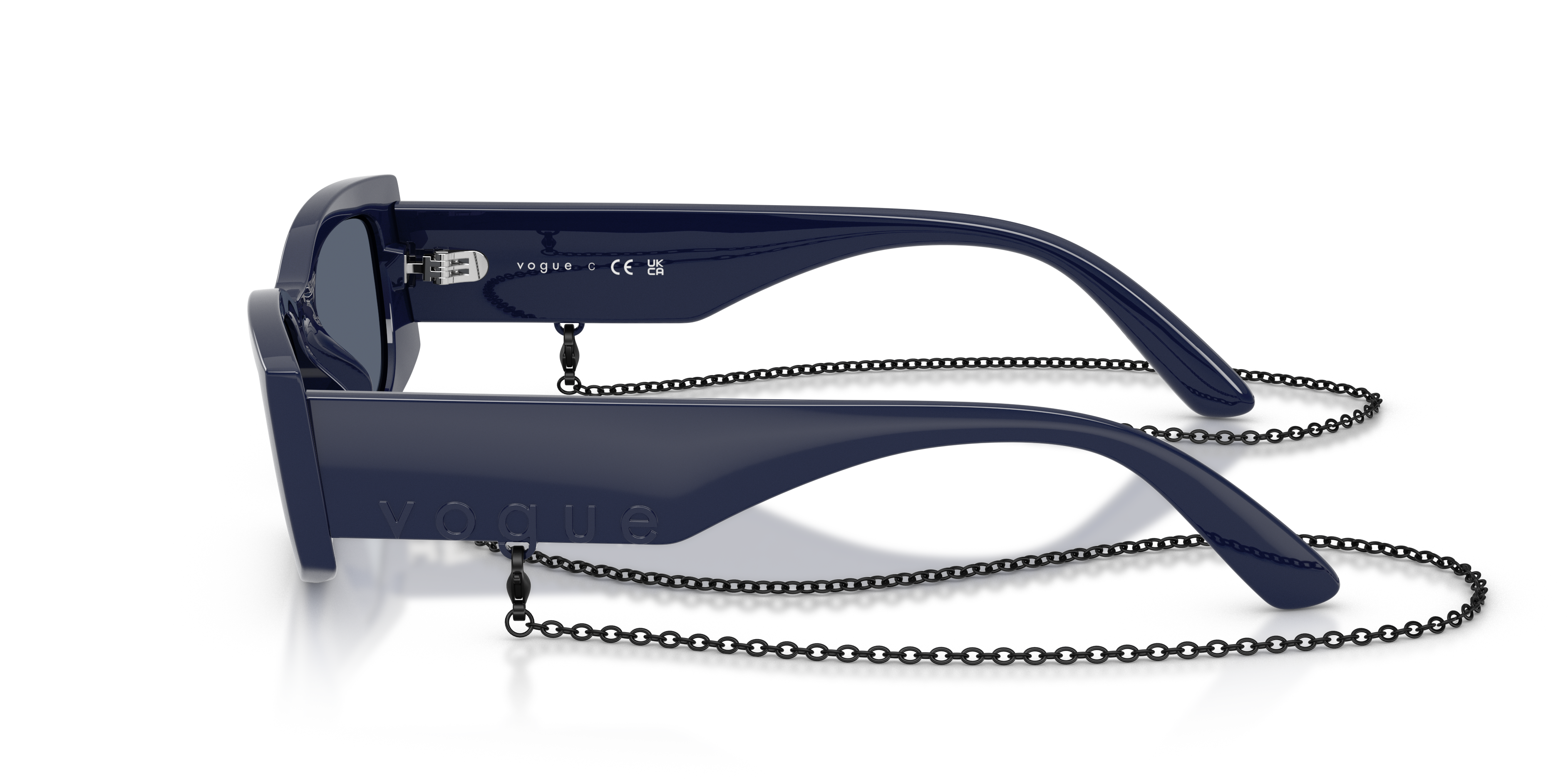 VO5655SU Full Blue KunststoffSunglass Frames von B24, Seitenansicht