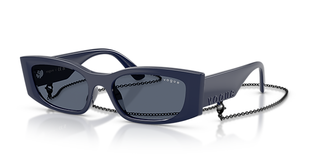 VO5655SU Full Blue KunststofSunglass Frames van B24, Hoekweergave