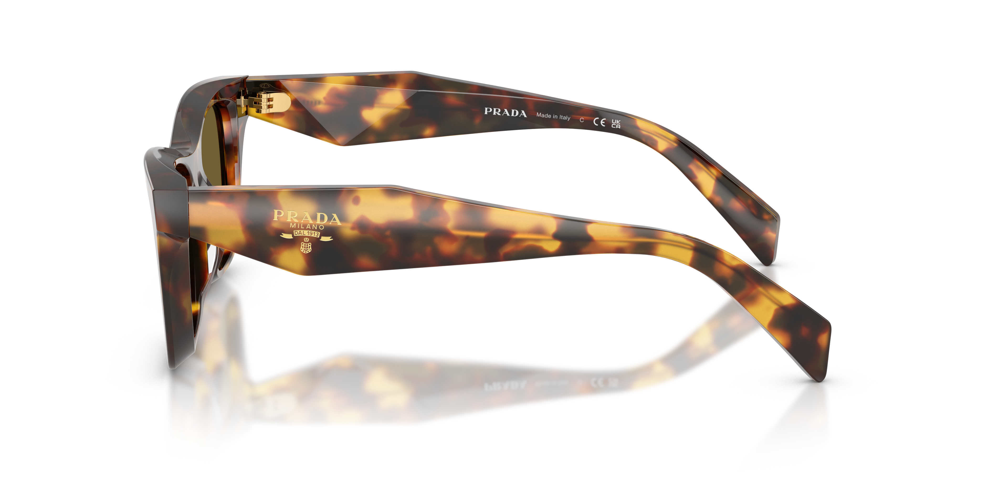 PR C07S Honey Tortoise AcetaatSunglass Frames van B24, Zijaanzicht