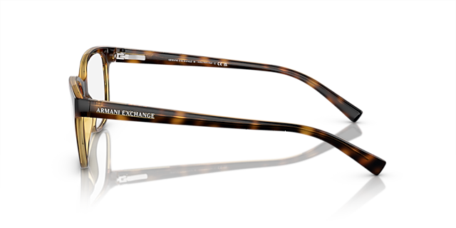 AX3037 Glanzend Havana KunststofEyeglass Frames van B24, Zijaanzicht