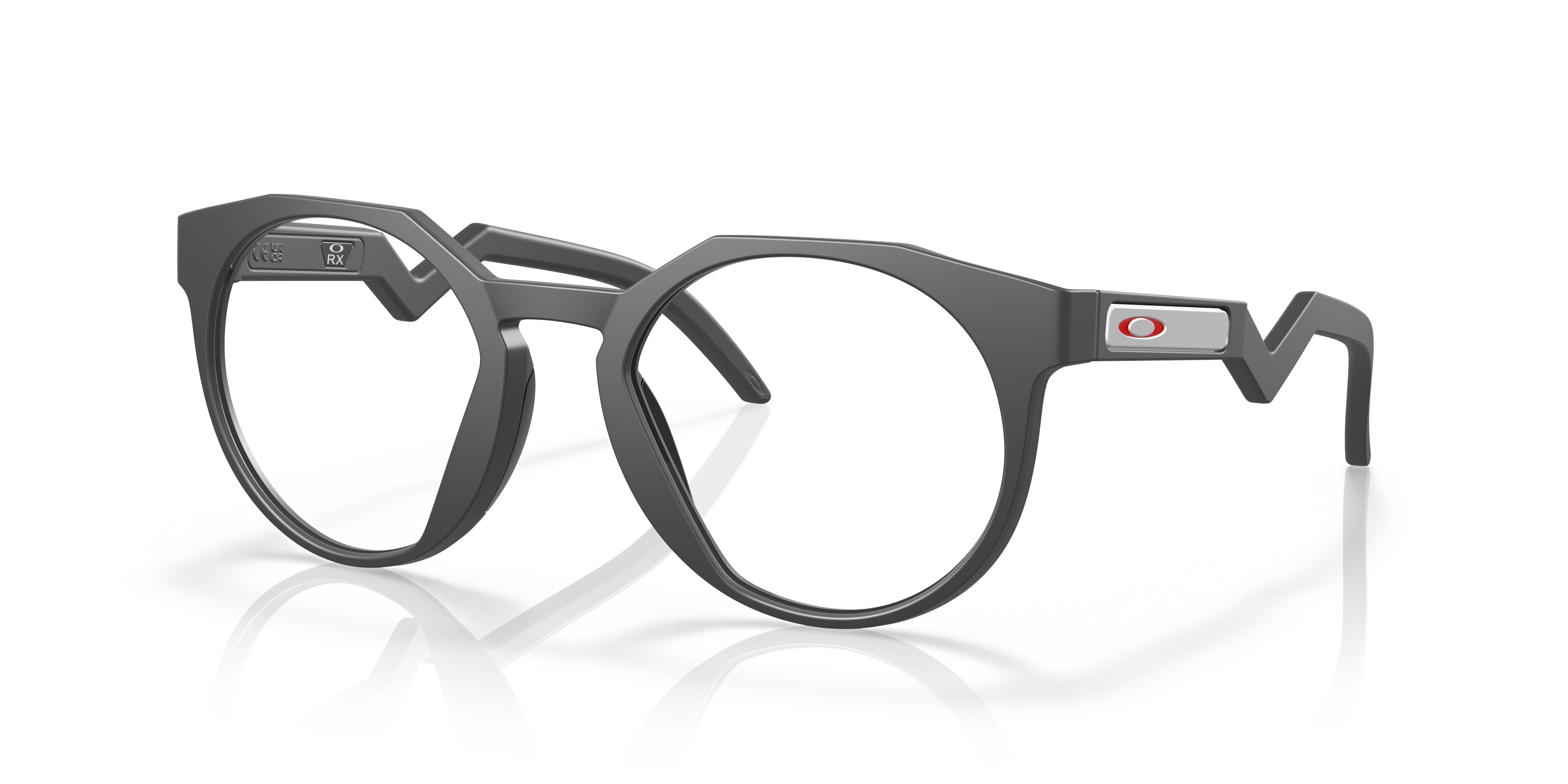 HSTN Matt Carbon KunststoffEyeglass Frames von B24, Dreiviertelansicht