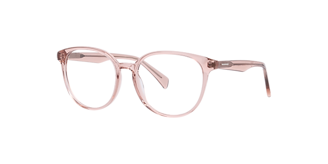 Norfolk Kristall Hellrosa AcetatEyeglass Frames von B24, Dreiviertelansicht