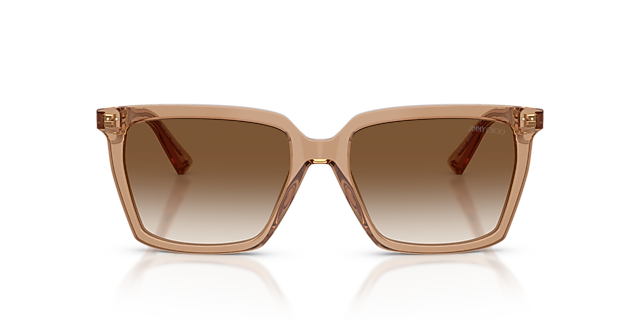 JC5051 Transparent Tan AcetaatSunglass Frames van B24, Vooraanzicht