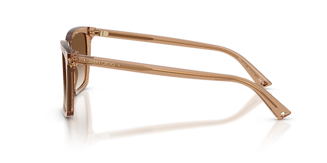 JC5051 Transparent Tan AcetaatSunglass Frames van B24, Zijaanzicht