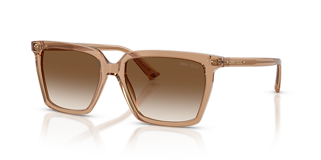 JC5051 Transparent Tan AcetaatSunglass Frames van B24, Hoekweergave