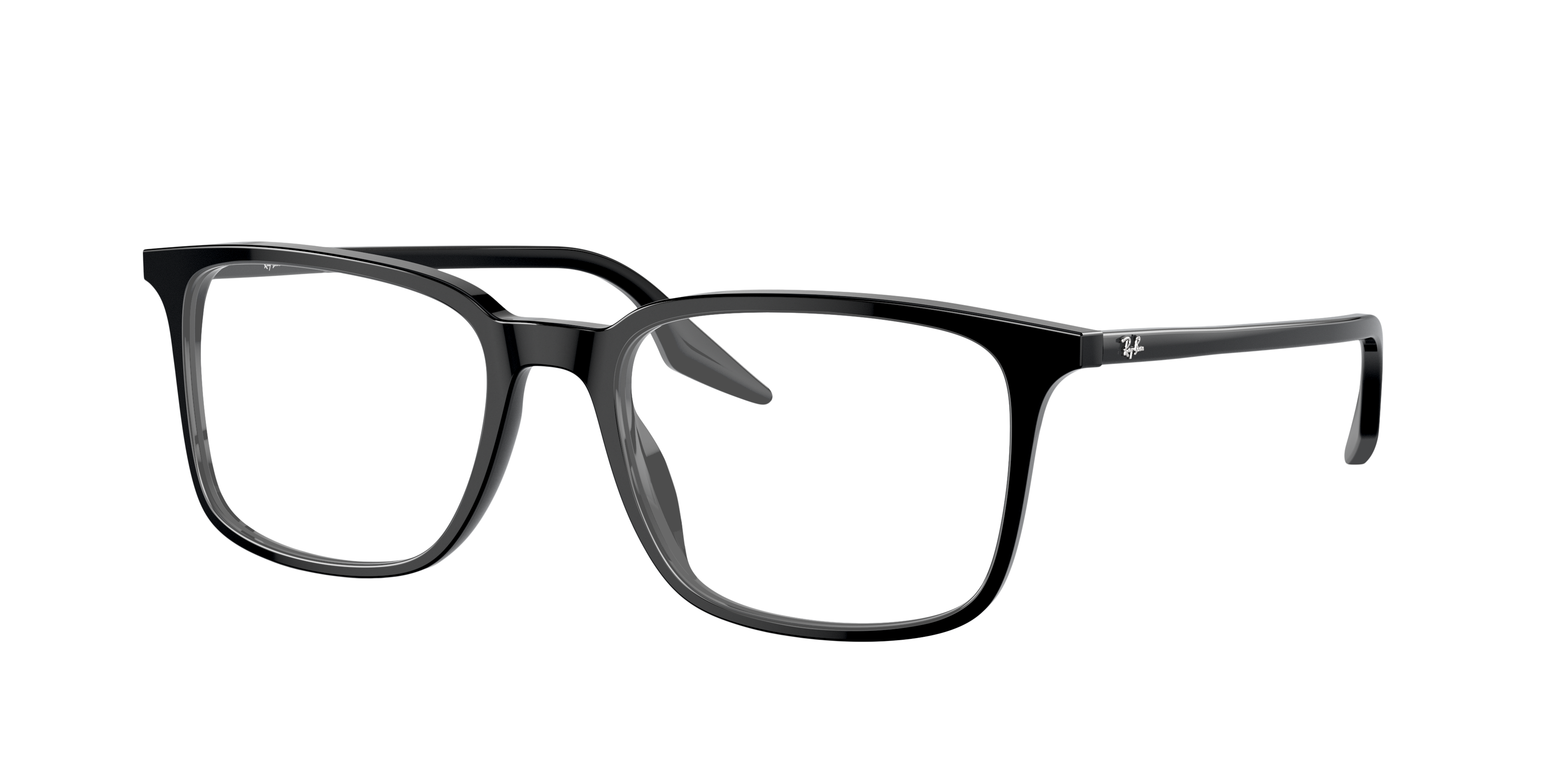 RB5421 Zwart AcetaatEyeglass Frames van B24, Hoekweergave