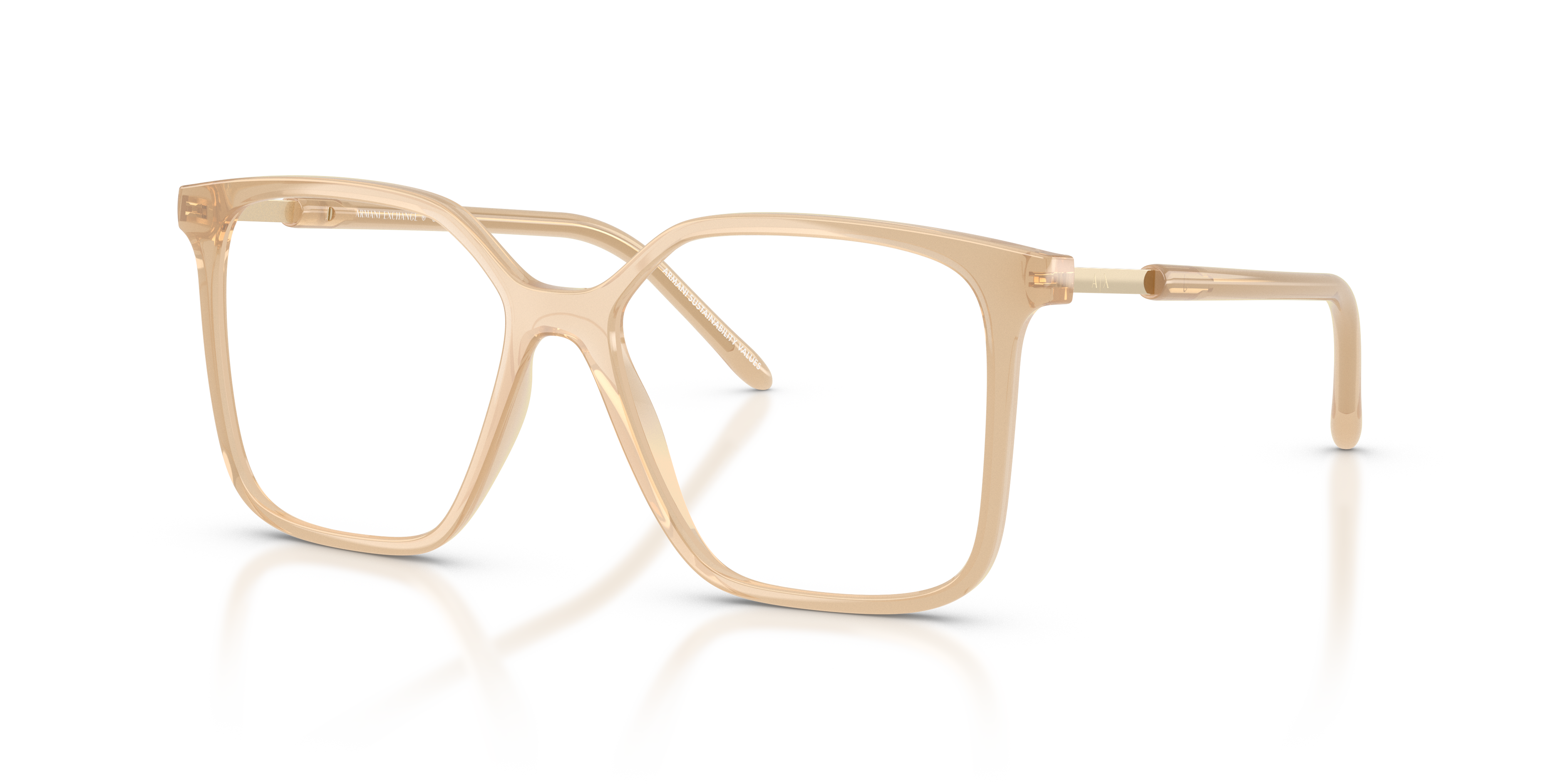 AX3132 Shiny Opal Tundra KunststofEyeglass Frames van B24, Hoekweergave