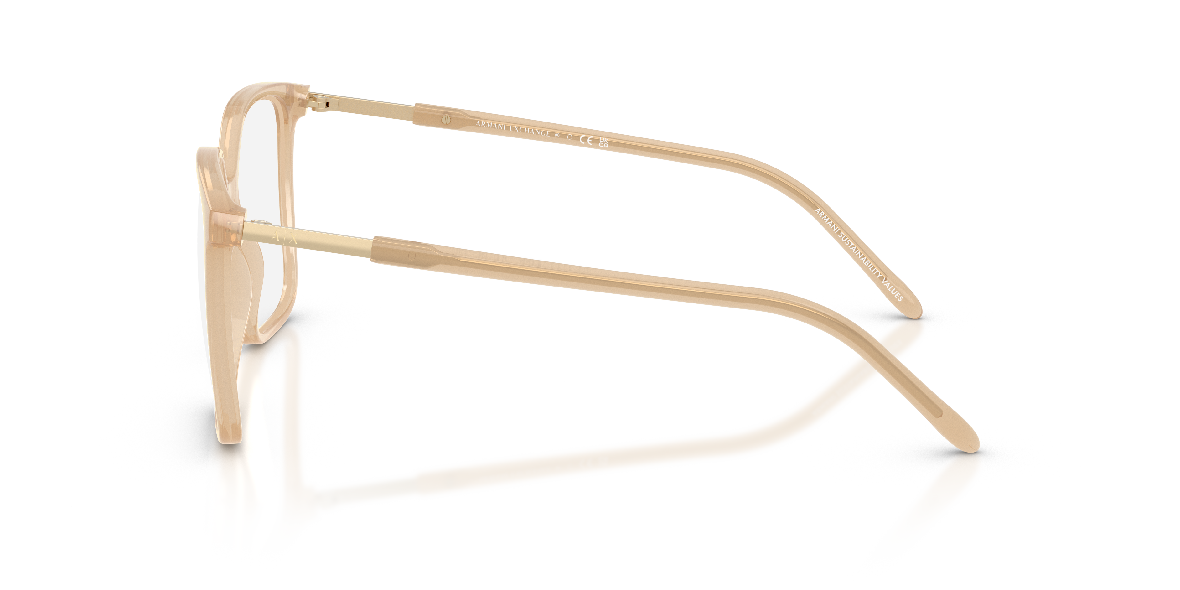 AX3132 Shiny Opal Tundra KunststofEyeglass Frames van B24, Zijaanzicht