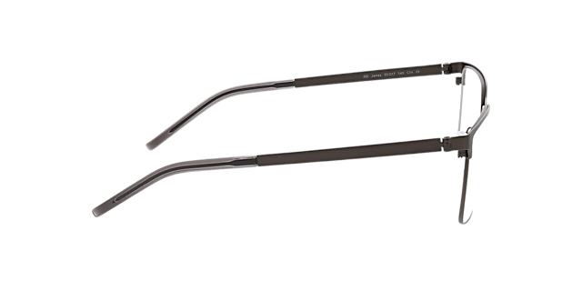 James Matt Gun & Crystal Grey MetallEyeglass Frames von B24, Seitenansicht