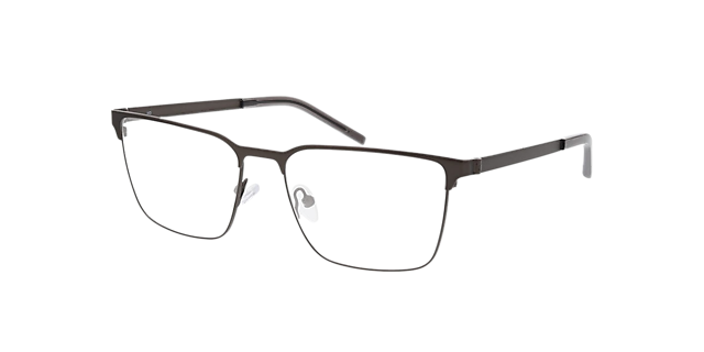 James Matt Gun & Crystal Grey MetallEyeglass Frames von B24, Dreiviertelansicht