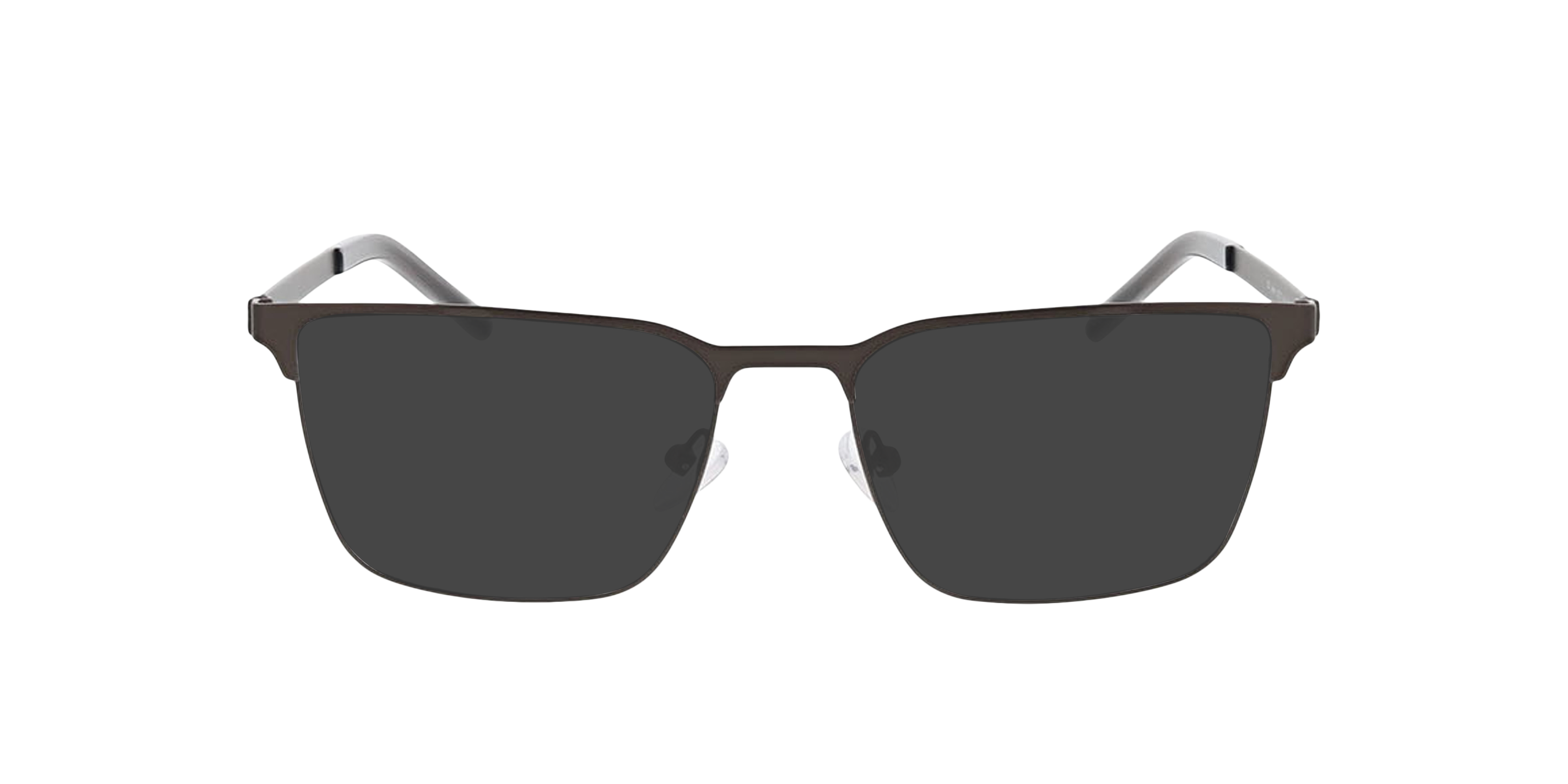 James Mat gunmetal  &  kristal grijs MetaalEyeglass Frames van B24, met getinte lenzen