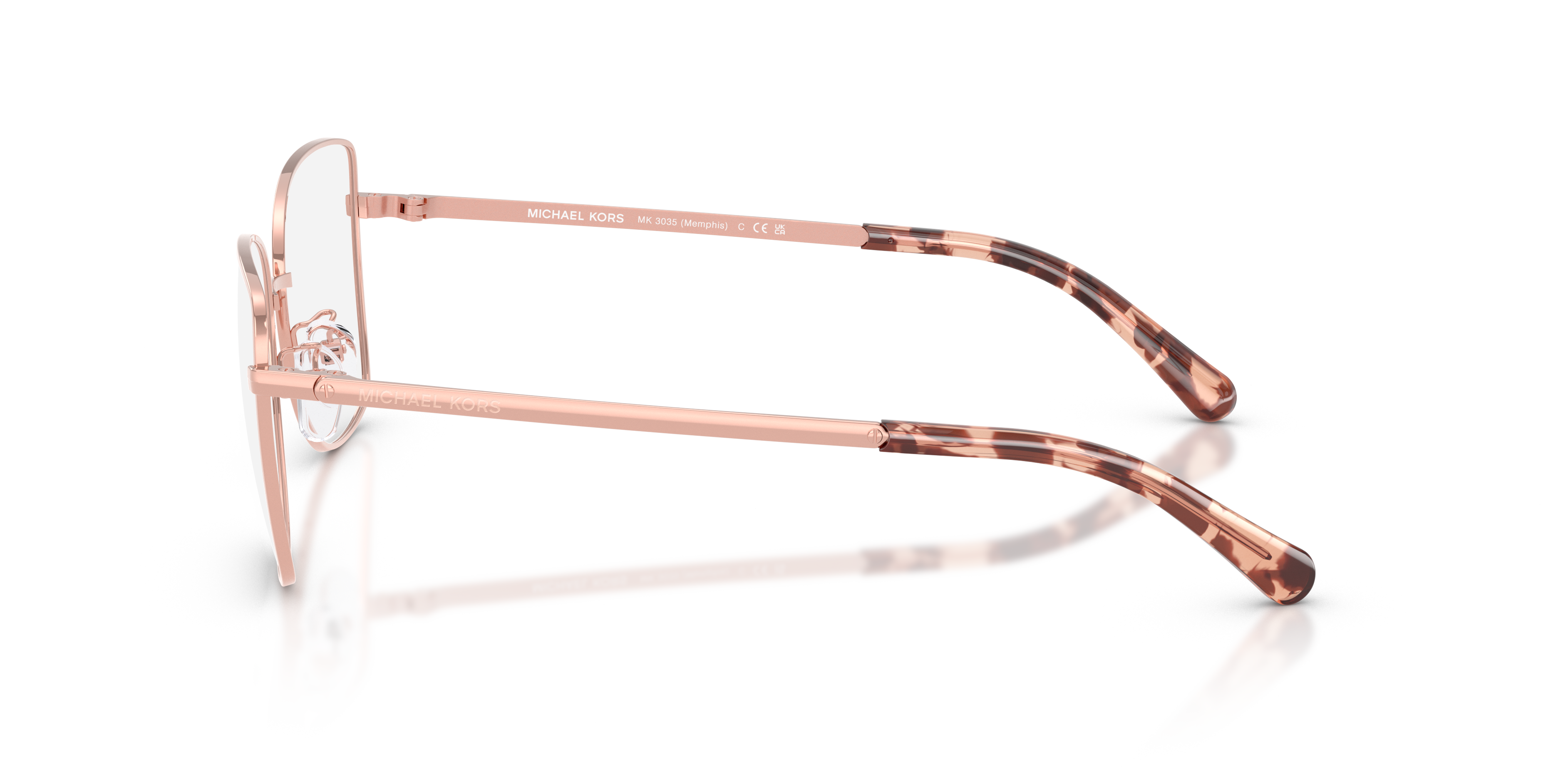 MK3035 Roségoud MetaalEyeglass Frames van B24, Zijaanzicht