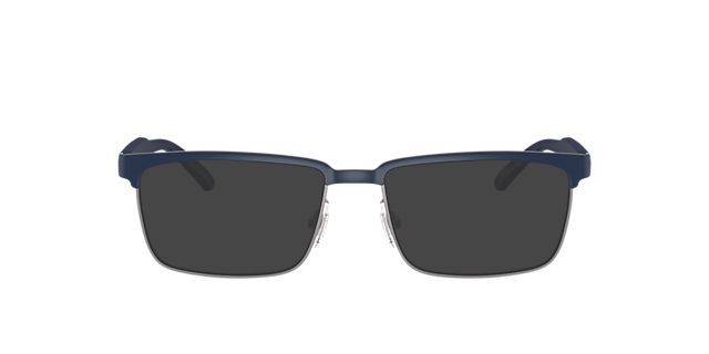 AN6131 Matte Dark Blue MetallEyeglass Frames von B24, mit getönten Gläsern