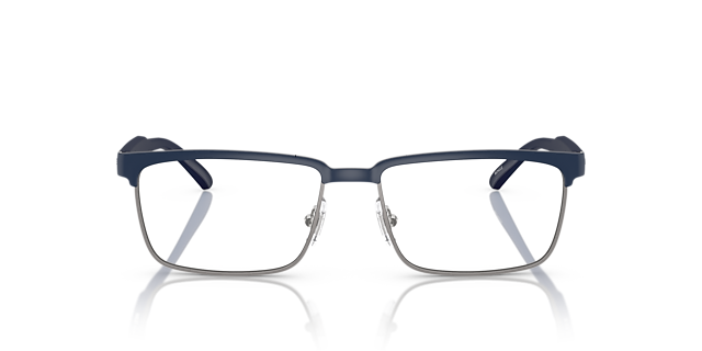 AN6131 Matte Dark Blue MetallEyeglass Frames von B24, Vorderansicht