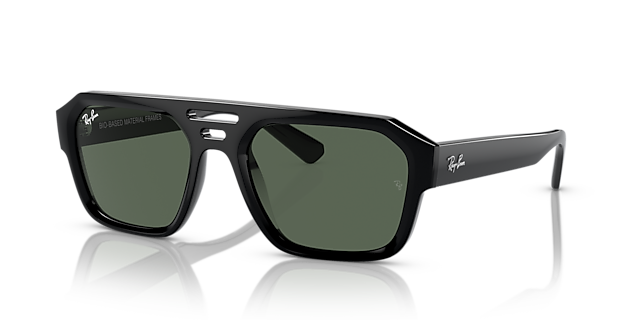 RB4397 Zwart KunststofSunglass Frames van B24, Hoekweergave