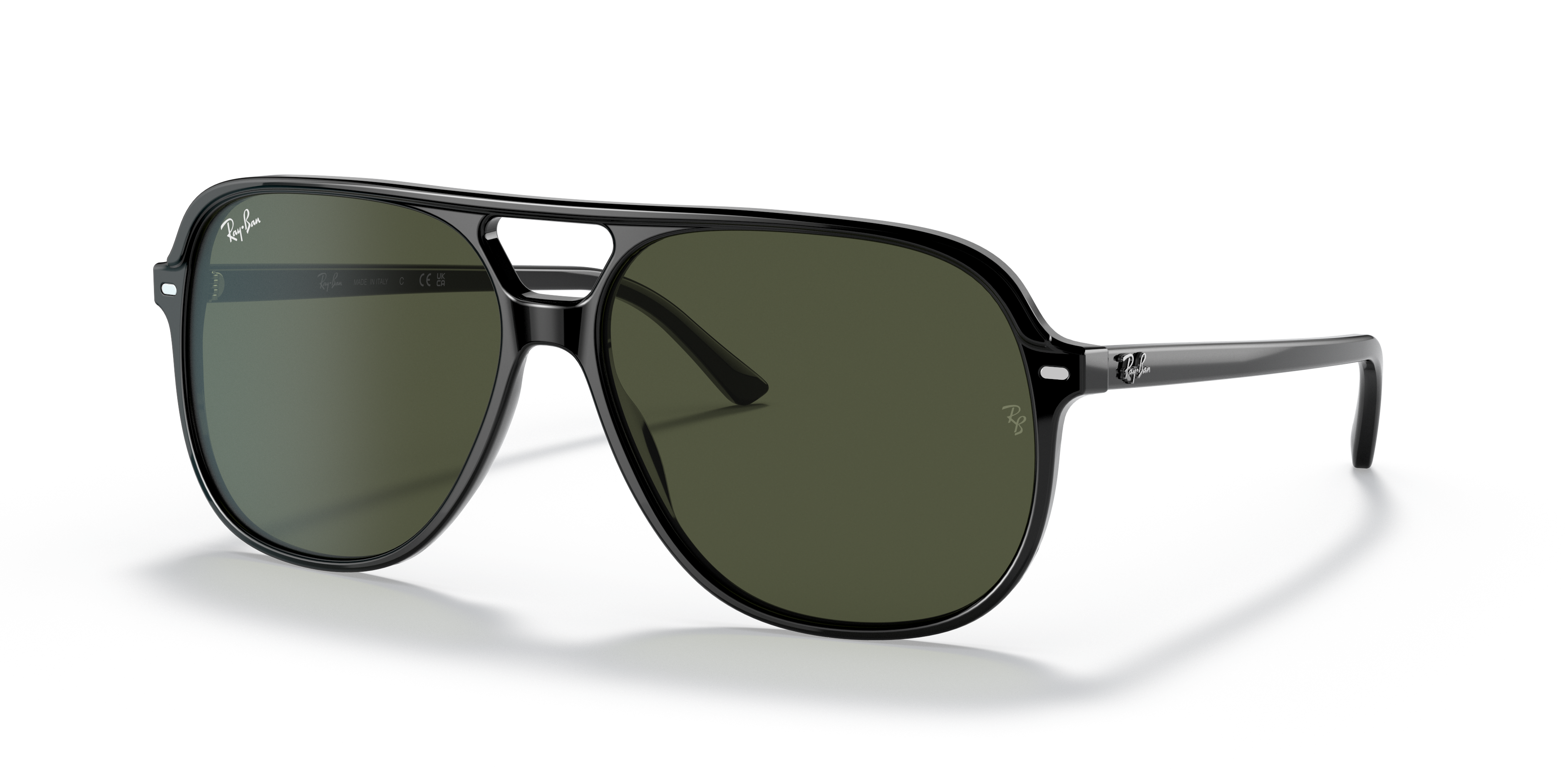 Bill Zwart AcetaatSunglass Frames van B24, Hoekweergave