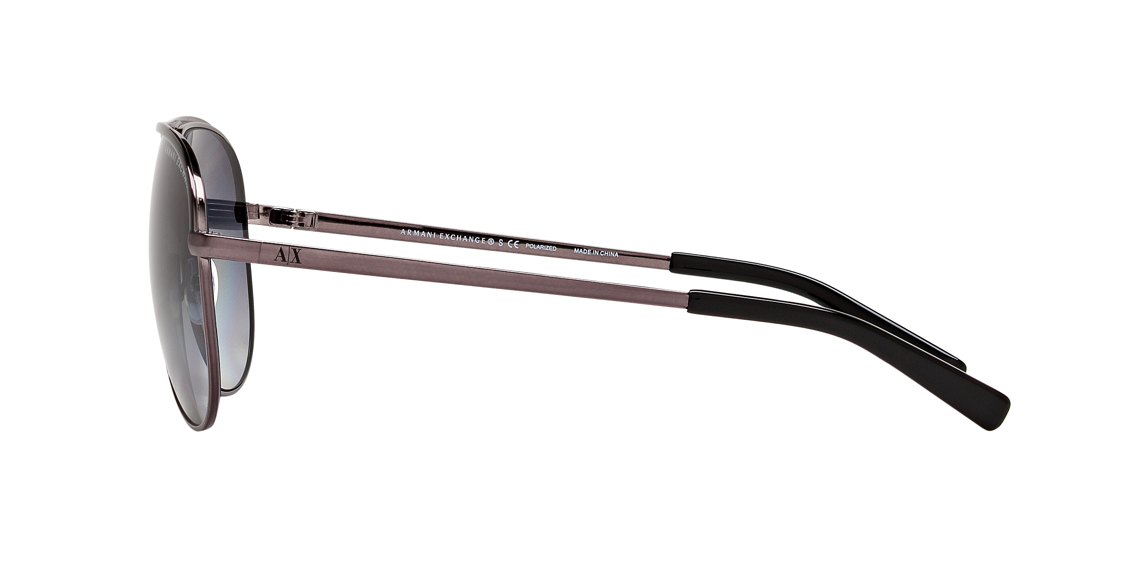 AX2002 Shiny Gunmetal & Black MetallSunglass Frames von B24, Seitenansicht