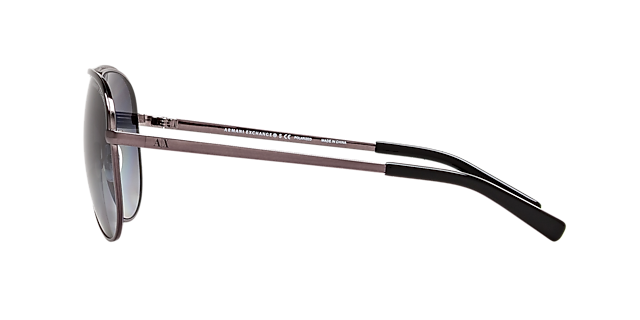 AX2002 Shiny Gunmetal & Black MetaalSunglass Frames van B24, Zijaanzicht