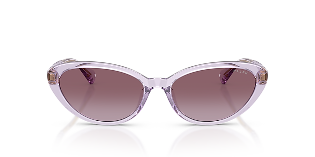 RA5338U Transparant violet KunststofSunglass Frames van B24, Vooraanzicht