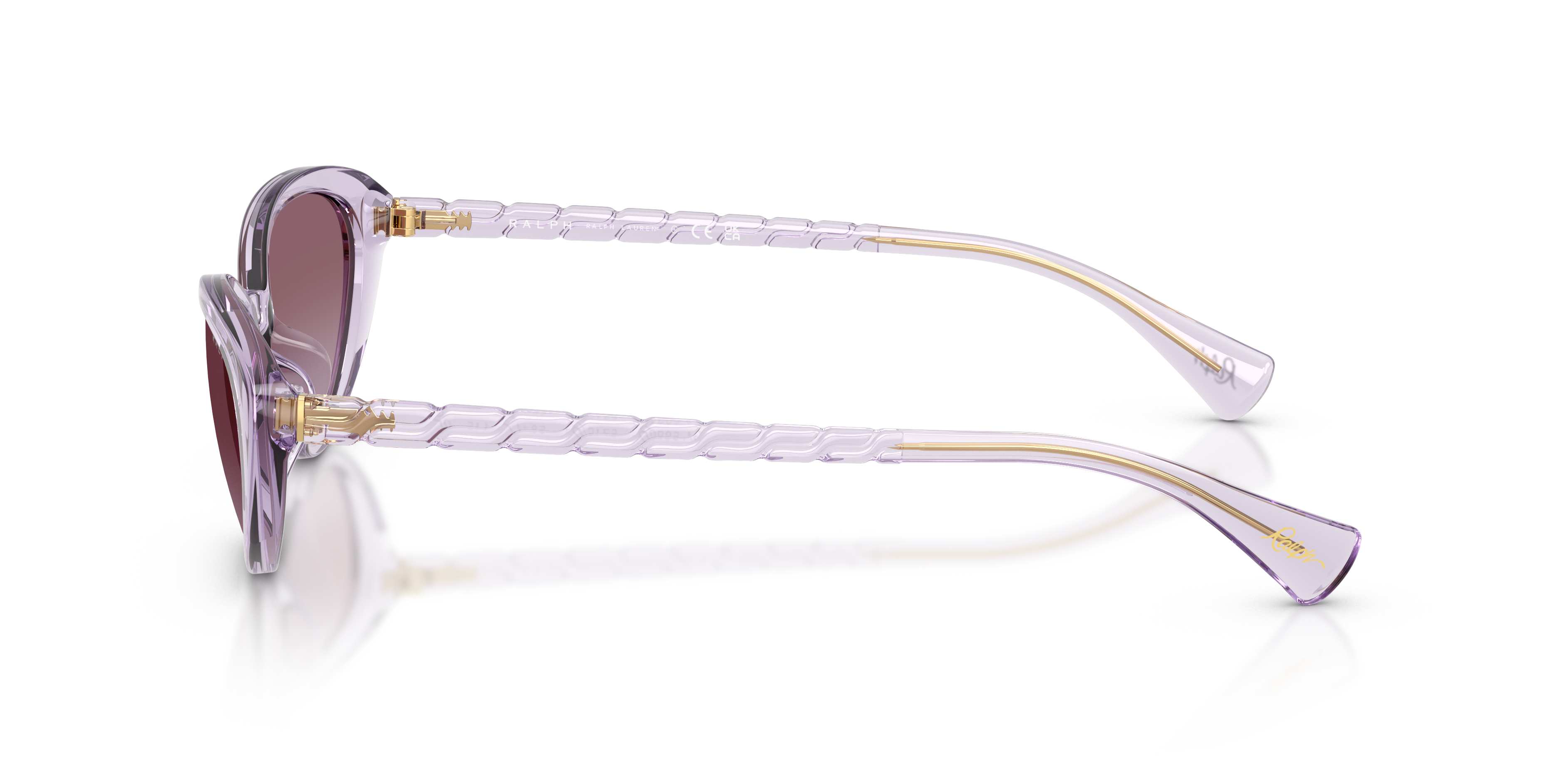 RA5338U Violett transparent KunststoffSunglass Frames von B24, Seitenansicht
