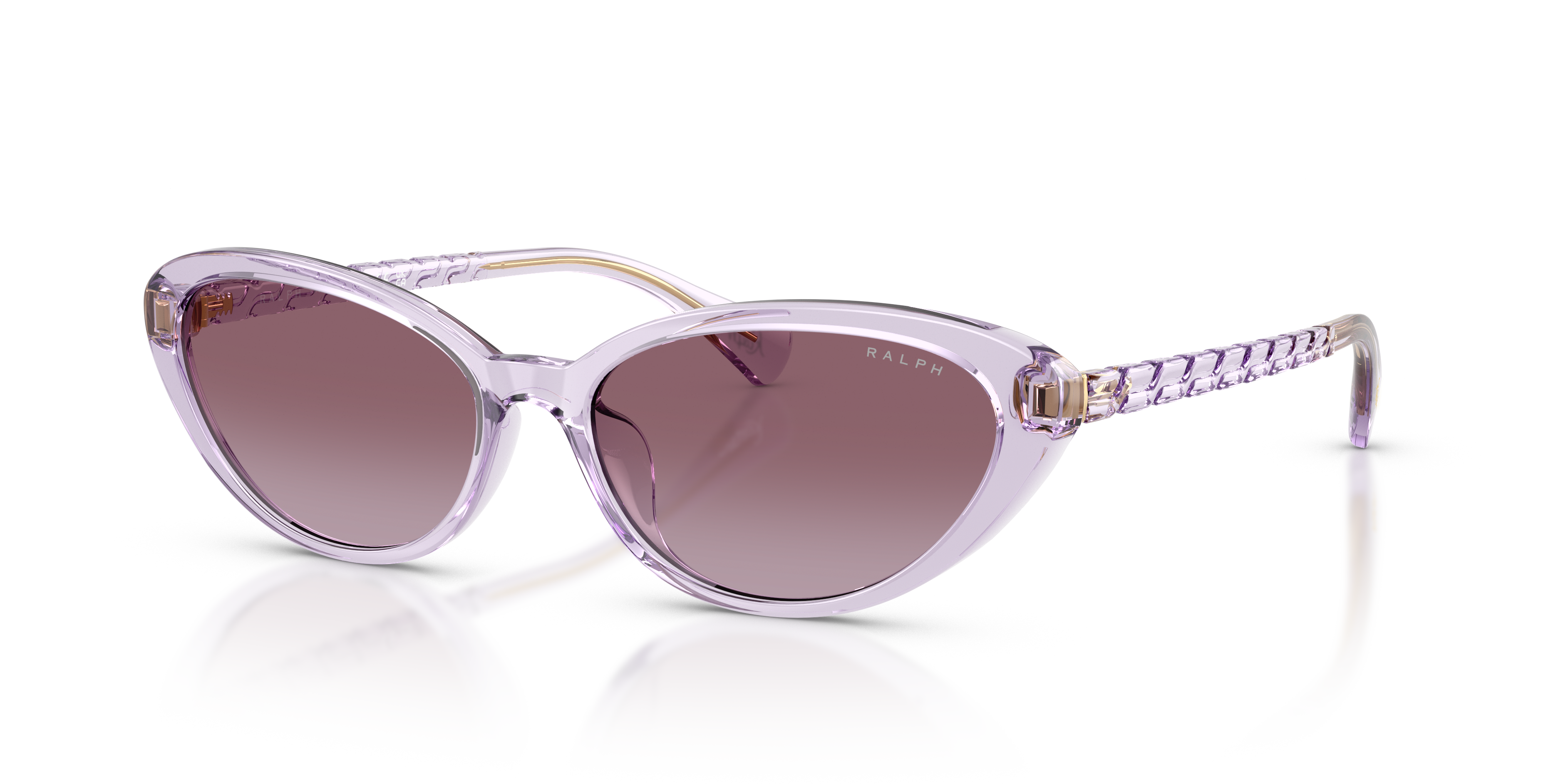 RA5338U Violett transparent KunststoffSunglass Frames von B24, Dreiviertelansicht