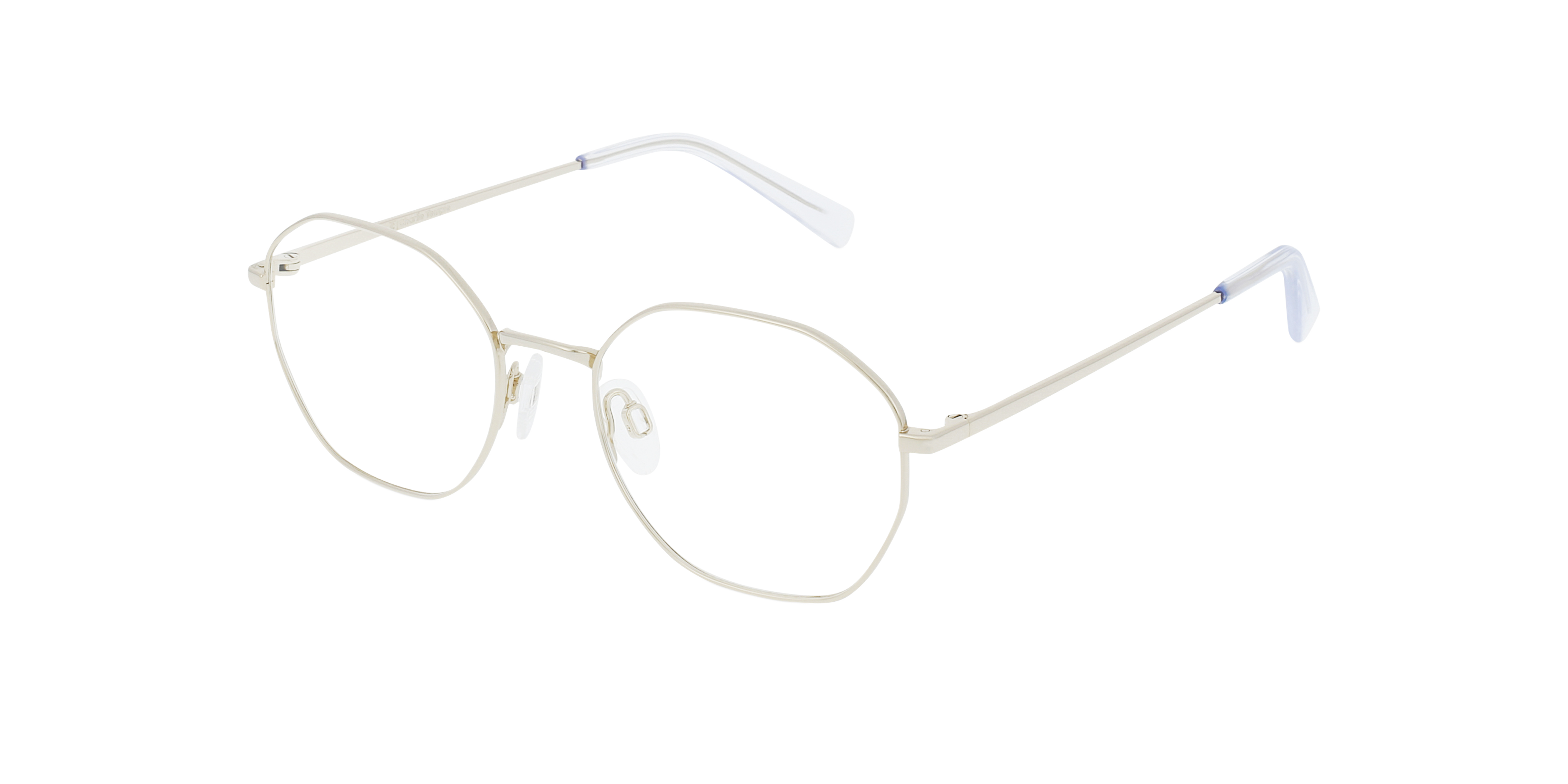 Flan Silver Titanium TitanEyeglass Frames von B24, Dreiviertelansicht