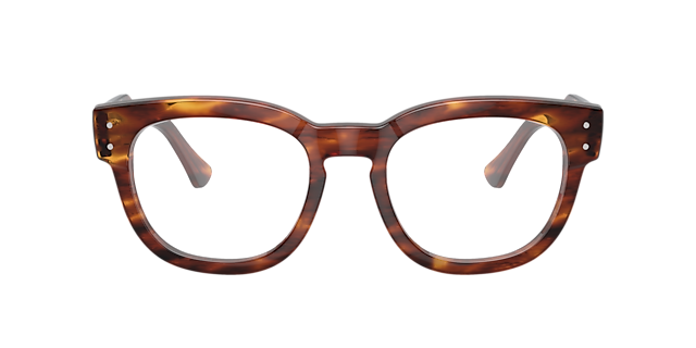 RB0298V Havana gestreift AcetatEyeglass Frames von B24, Vorderansicht