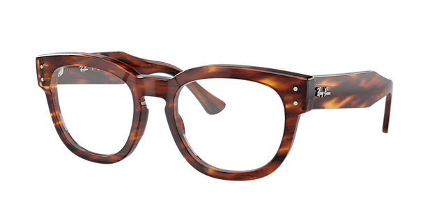 RB0298V Havana gestreift AcetatEyeglass Frames von B24, Dreiviertelansicht