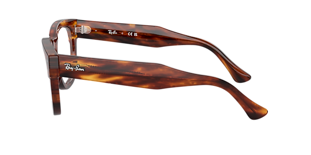 RB0298V Havana gestreift AcetatEyeglass Frames von B24, Seitenansicht