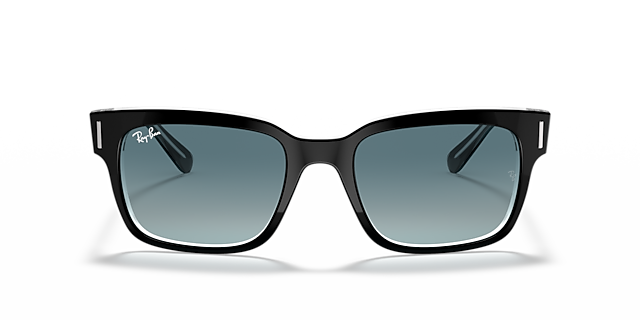 RB2190 Schwarz auf Transparent AcetatSunglass Frames von B24, Vorderansicht