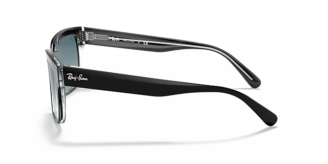 RB2190 Schwarz auf Transparent AcetatSunglass Frames von B24, Seitenansicht