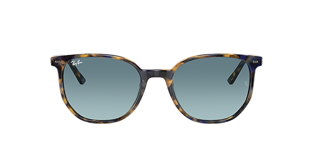 RB2197 Gelb & Blau Havana AcetatSunglass Frames von B24, mit getönten Gläsern