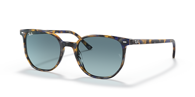 RB2197 Gelb & Blau Havana AcetatSunglass Frames von B24, Dreiviertelansicht