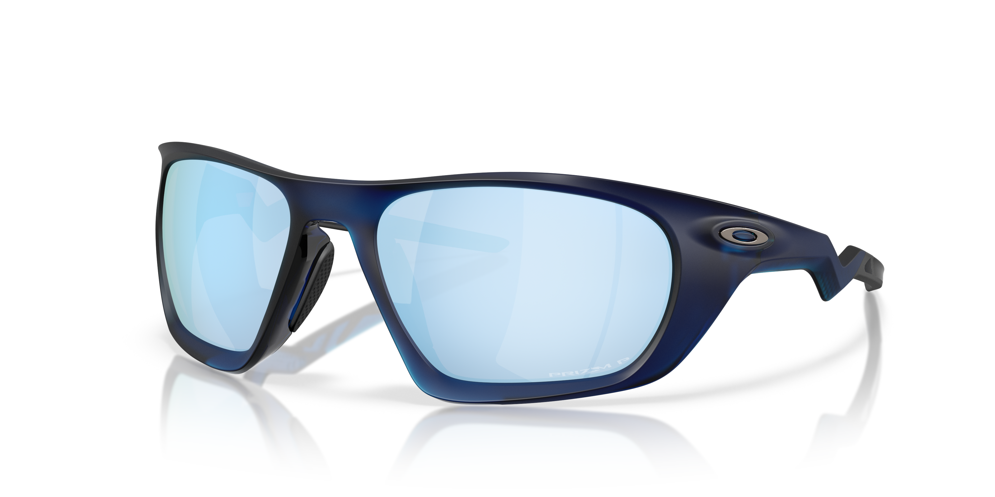 Lateralis Matte Transparent Blue KunststofSunglass Frames van B24, Hoekweergave
