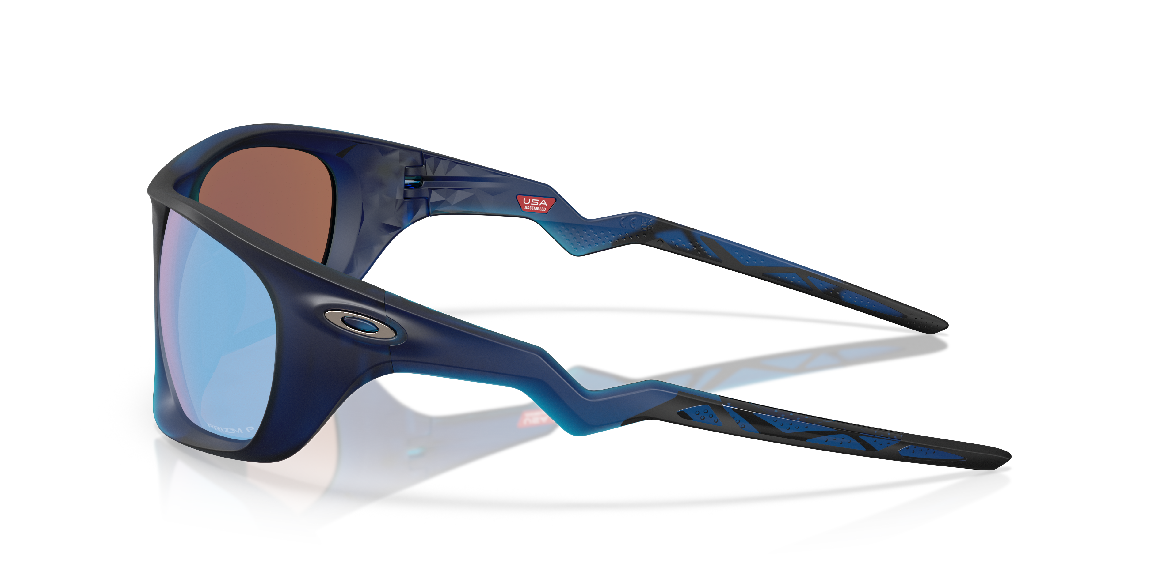 Lateralis Matte Transparent Blue KunststofSunglass Frames van B24, Zijaanzicht