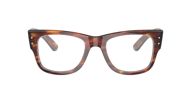 RB0840V Havana gestreept KunststofEyeglass Frames van B24, Vooraanzicht