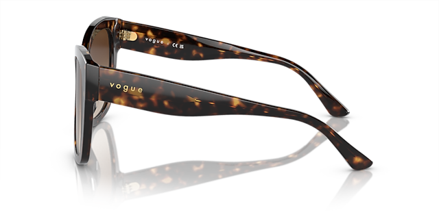 VO5338S Donker Havana AcetaatSunglass Frames van B24, Zijaanzicht