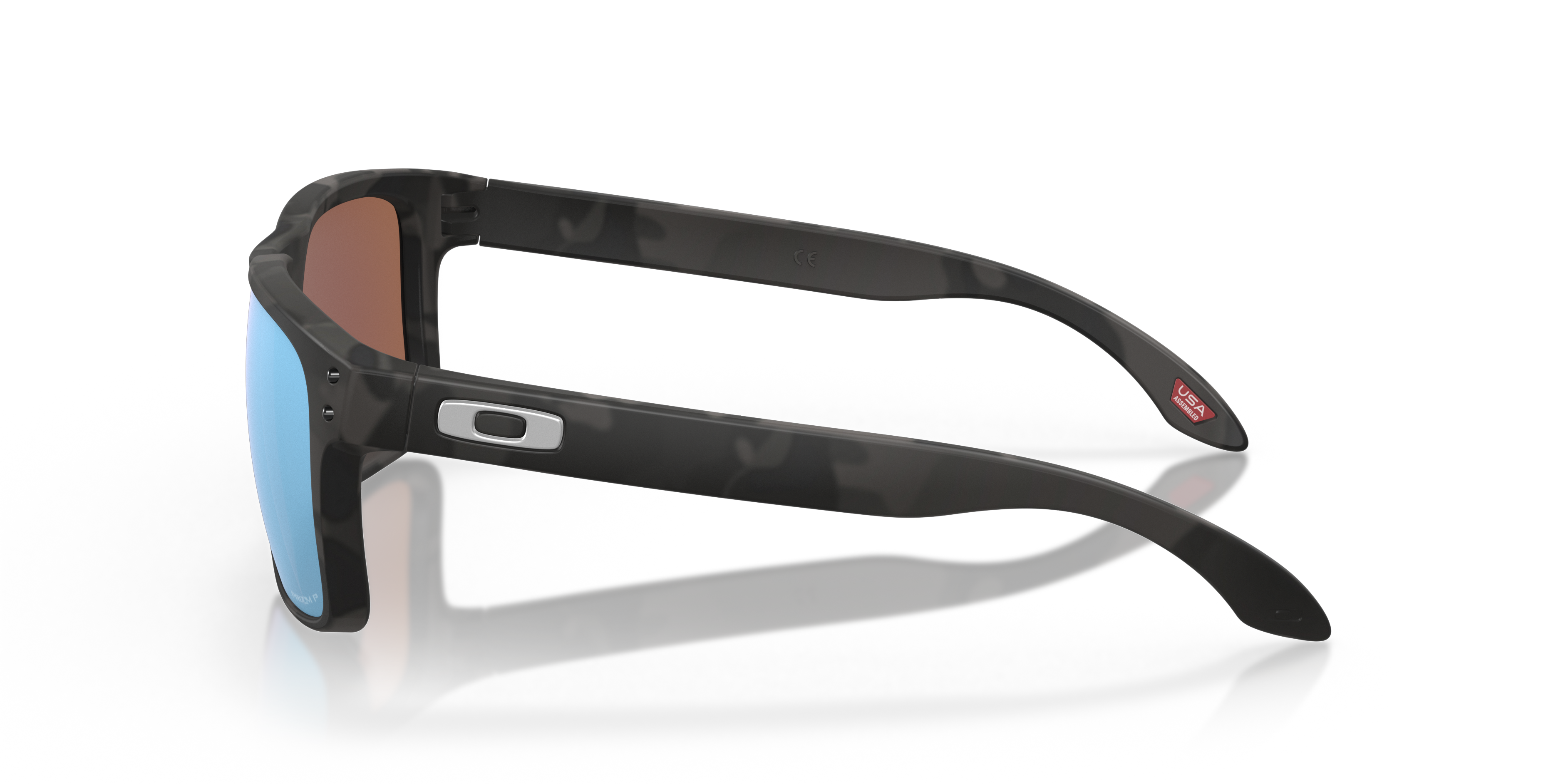 Holbrook™ Matzwart camouflage KunststofEyeglass Frames van B24, Zijaanzicht