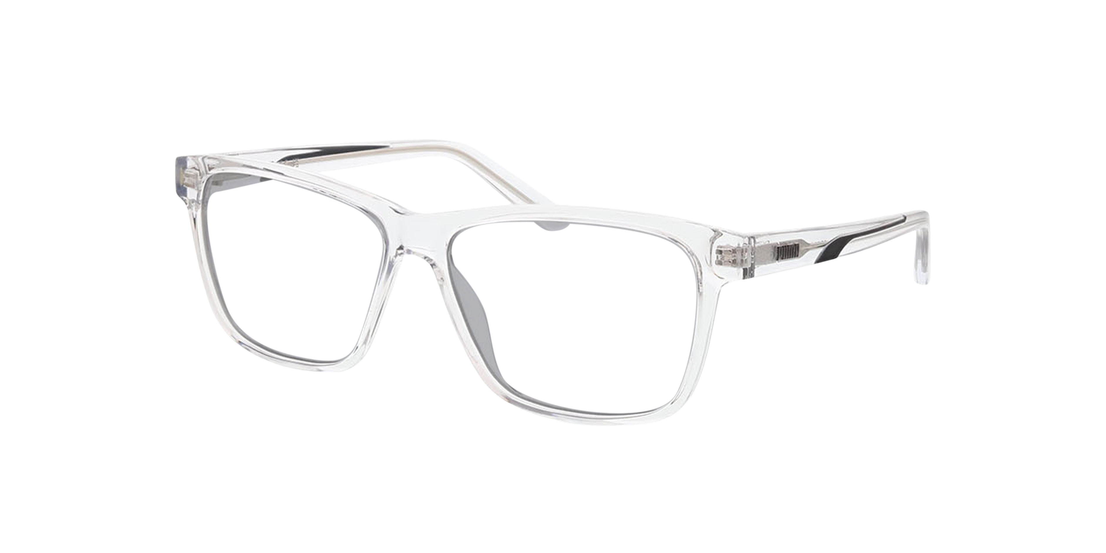 PU0467S Klar KunststoffSunglass Frames von B24, Dreiviertelansicht