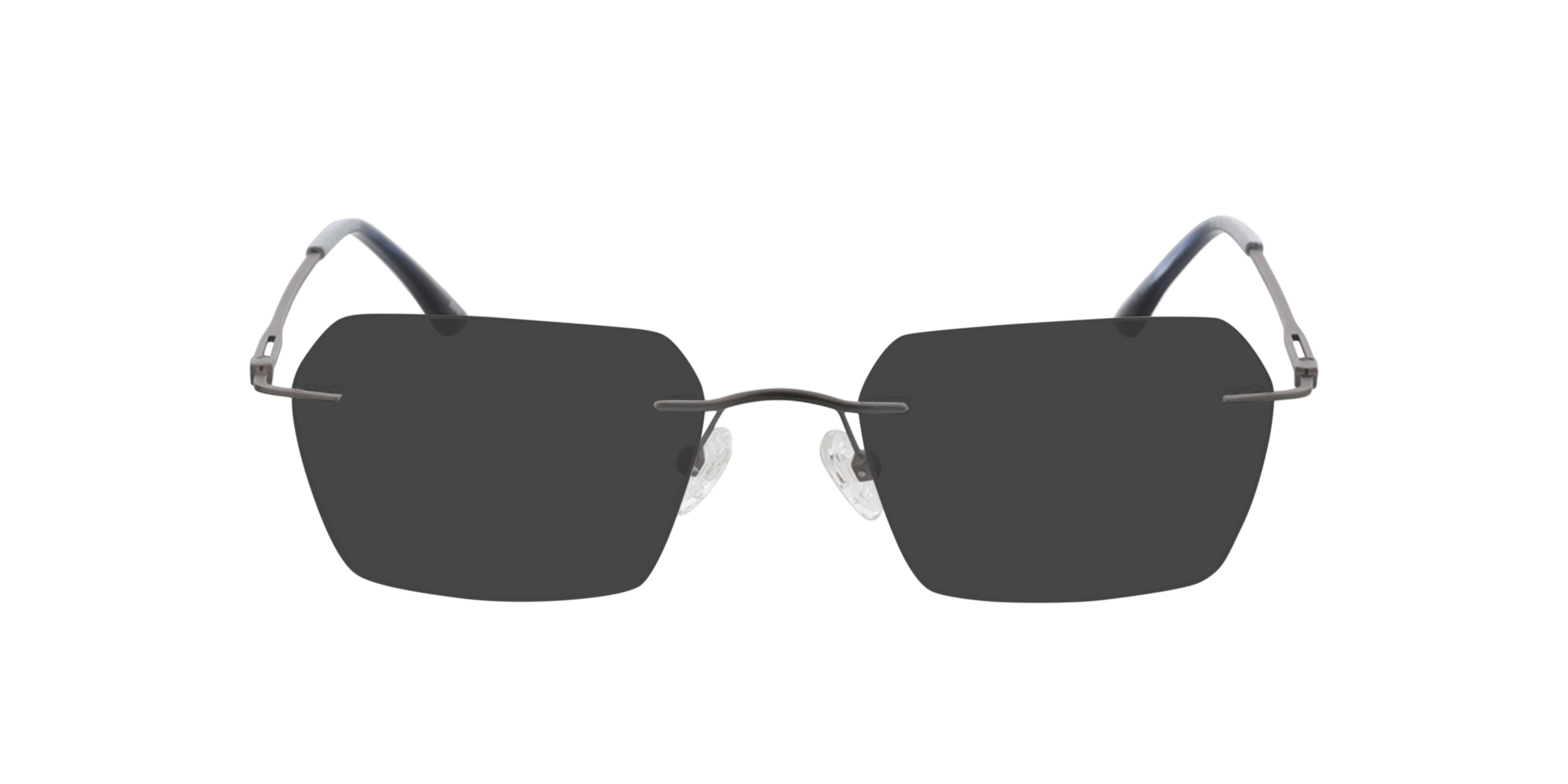 Wayne Mat gunmetal  &  blauw hoorn MetaalEyeglass Frames van B24, met getinte lenzen