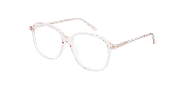 Colette Crystal Peach AcetatEyeglass Frames von B24, Dreiviertelansicht