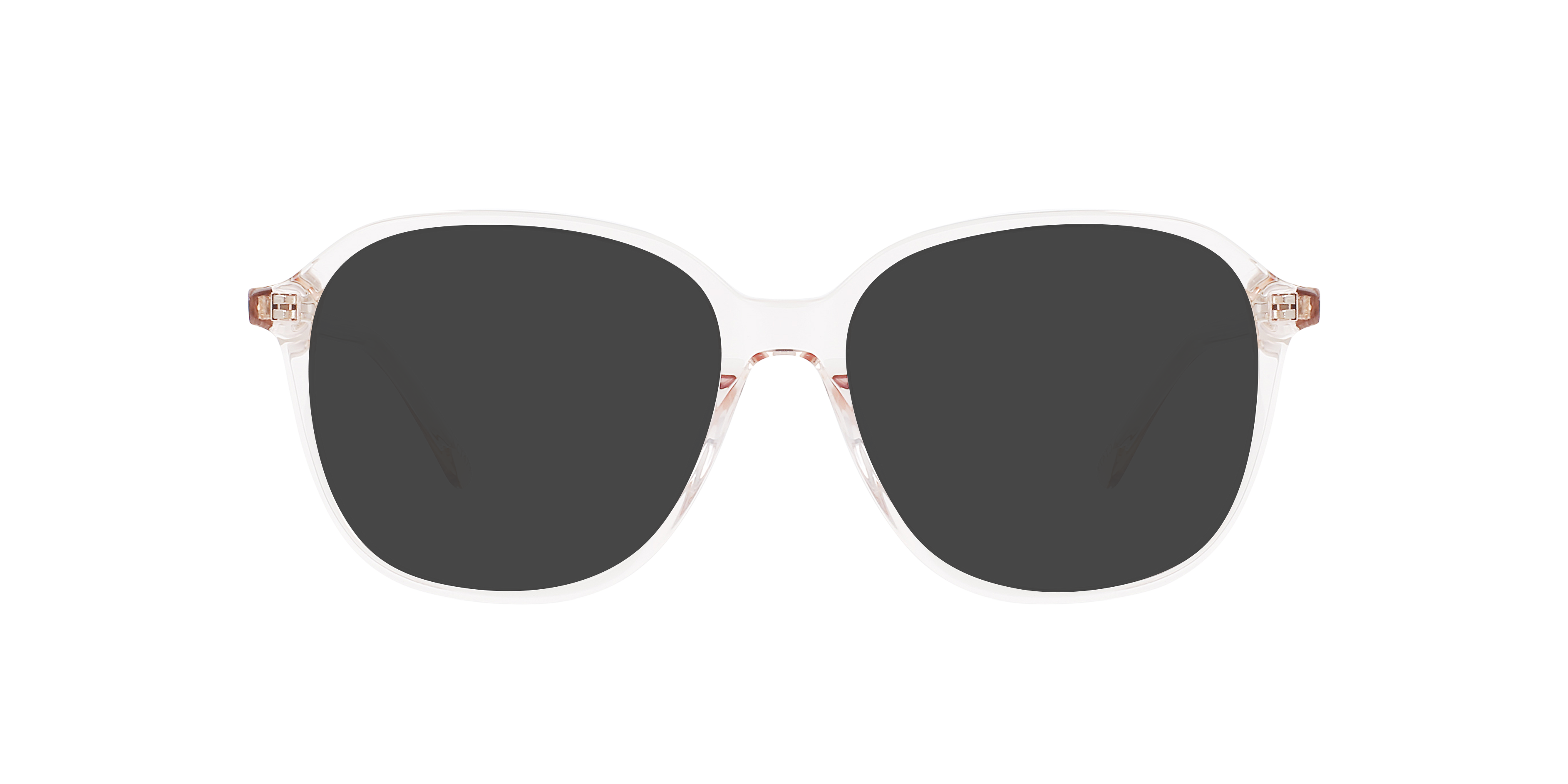 Colette Crystal Peach AcetaatEyeglass Frames van B24, met getinte lenzen