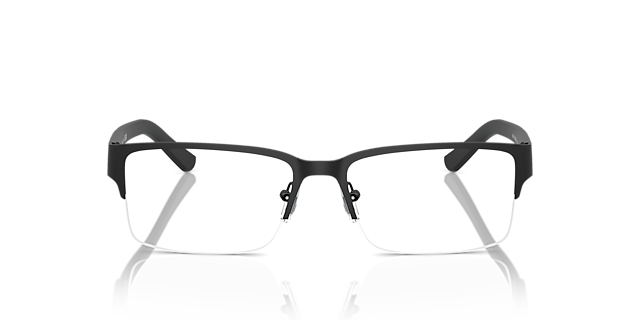 AX1014 Matt Schwarz MetallEyeglass Frames von B24, Vorderansicht